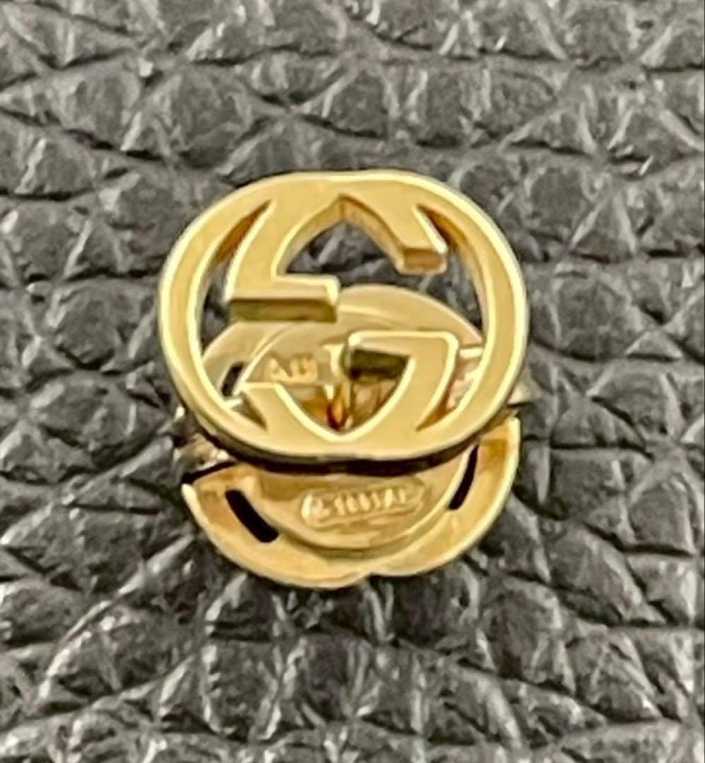 GUCCI 片耳インターロッキング18kygk18ygスタッズピアス月末まで