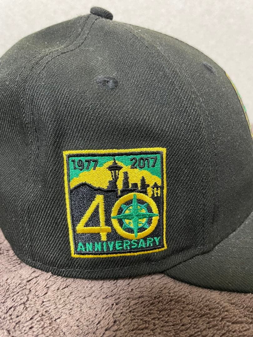 40周年ブラックキャップ MLB シアトル・マリナーズ　stone 