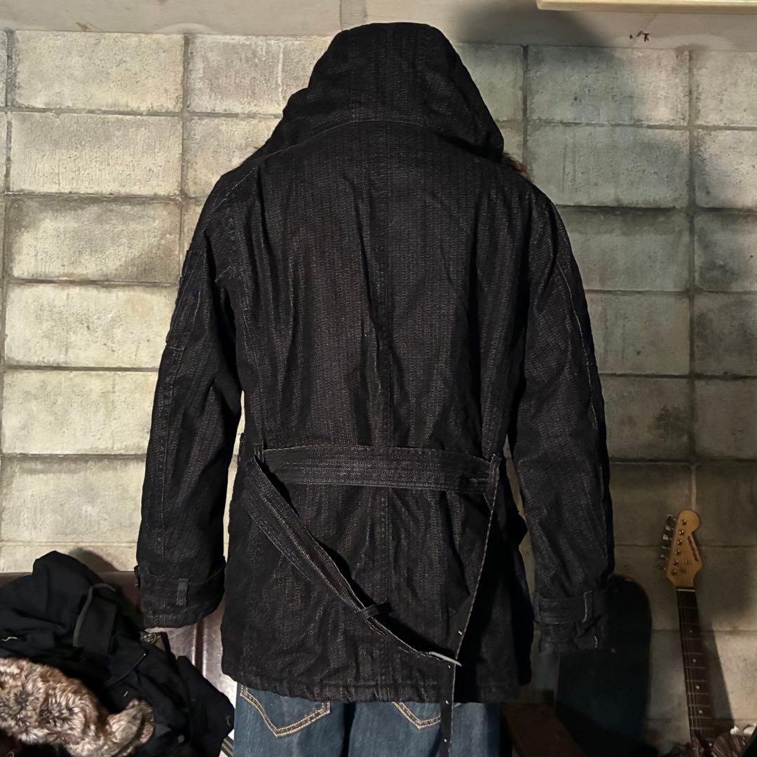 ダークコア　グランジ　ファー付き　モッズコート　平成　お兄系　ギミック　中綿