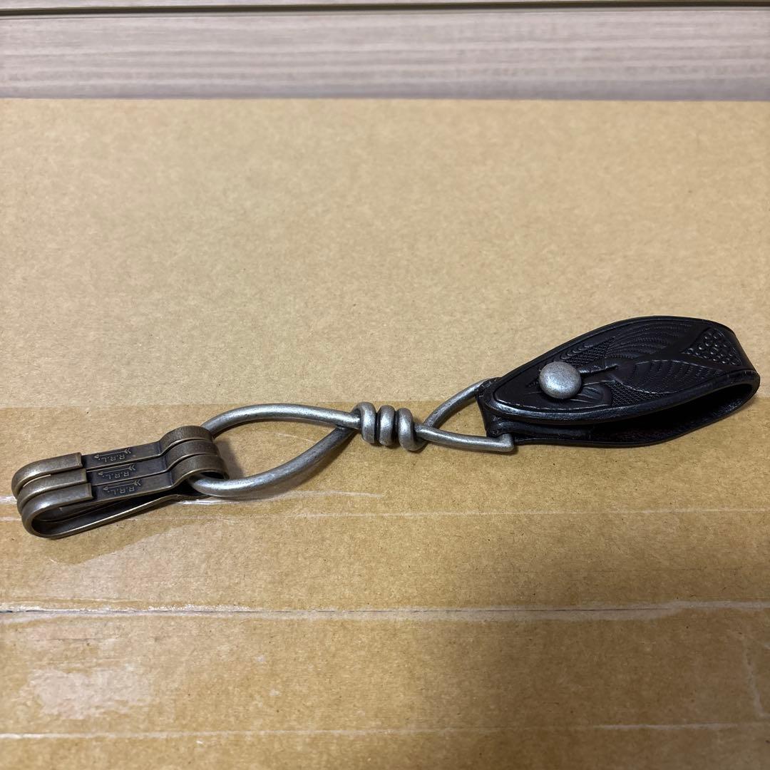 RRL レザーキーホルダー ブラック