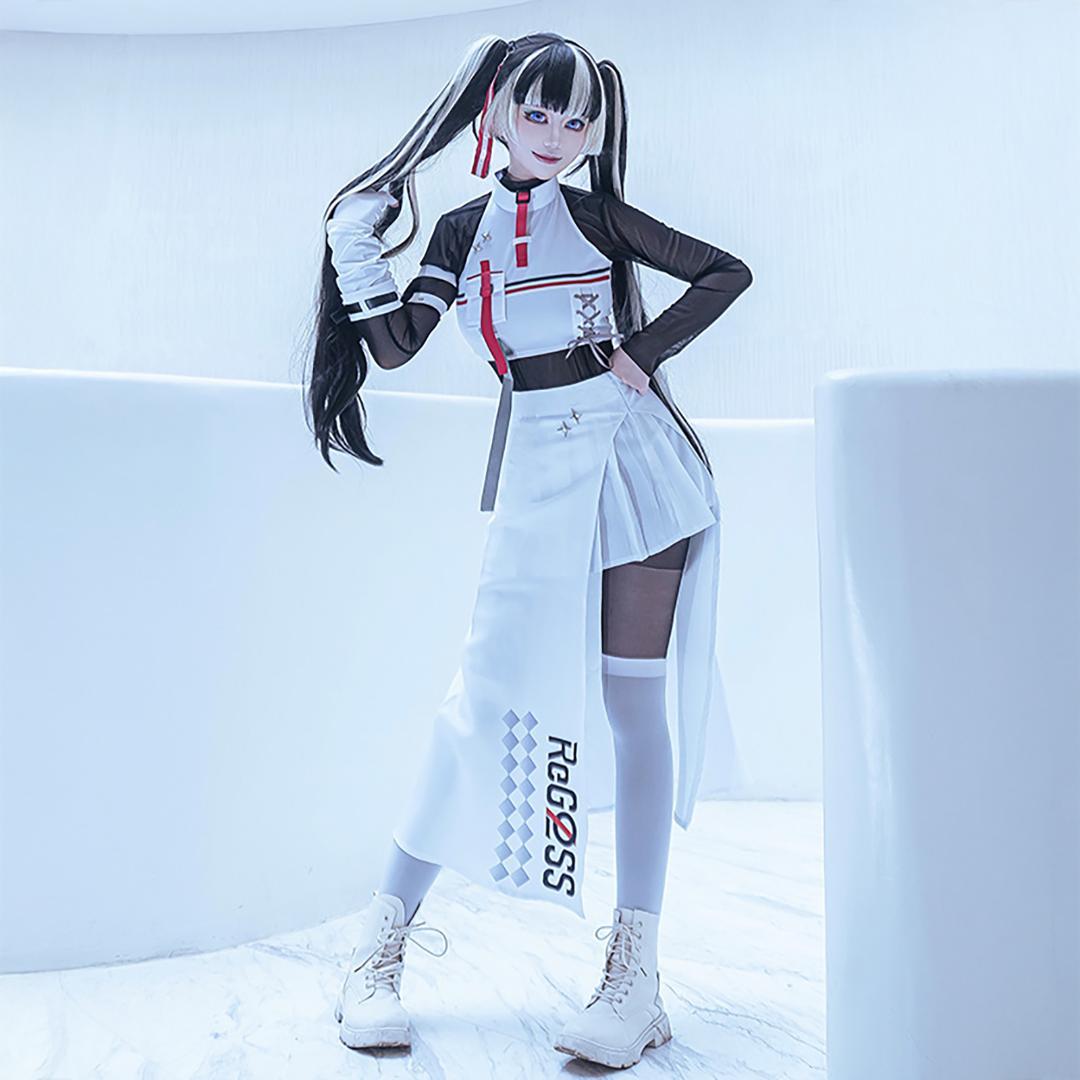 ◆ ホロライブ 儒烏風亭らでん ReGLOSS衣装 コスプレ VTuber 白