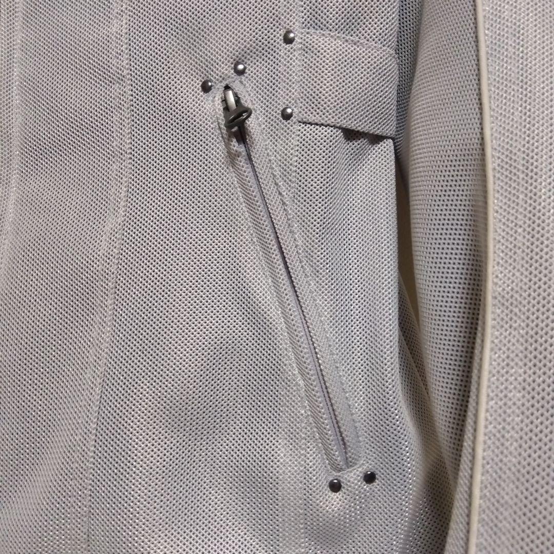 rossostylelab メッシュ ライダースジャケット グレー Sサイズ