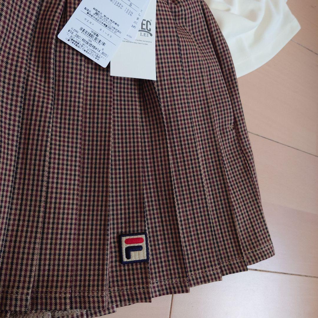 専用　フィラ　テニスウェア　2024FW　ガンクラブチェック　スコート　シャツ