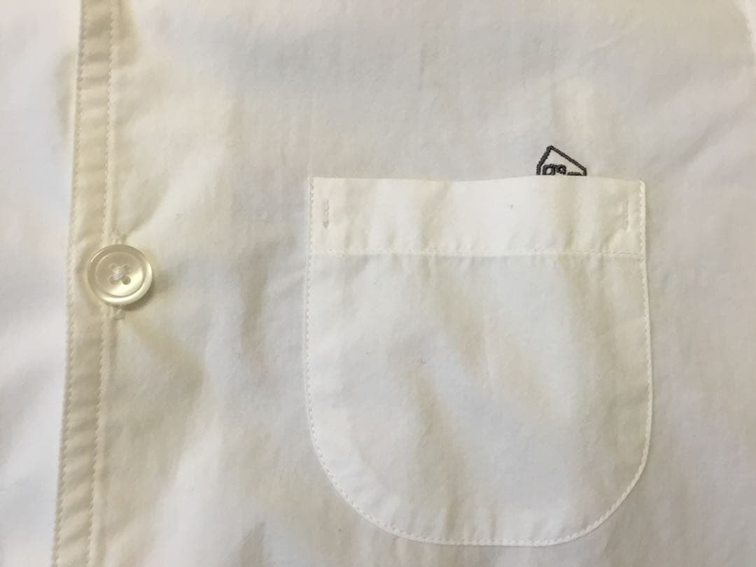 遠州織物ハウスHUIS◆オーガニックコットンシャツ 001W◆白◆サイズ１