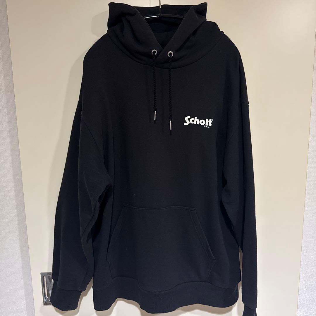 Schott ゴーストライダー ブラックパーカー