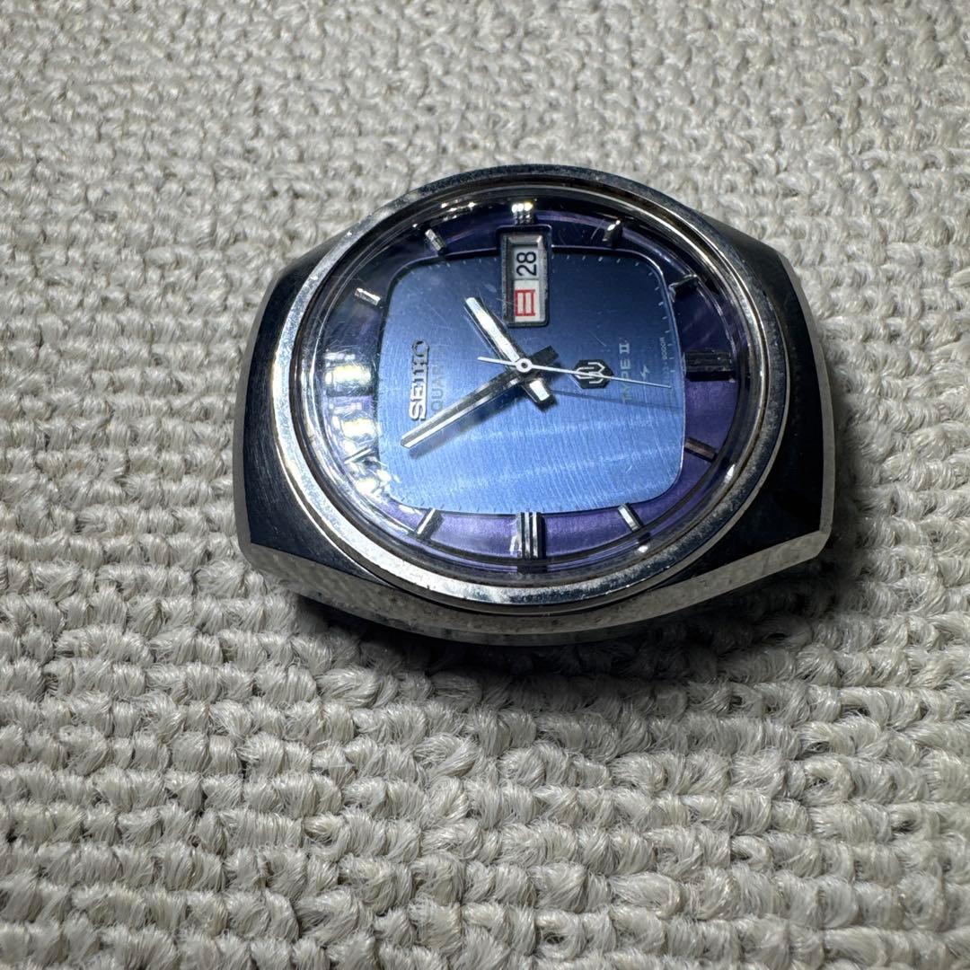 ★良品★珍品★SEIKO TYPE II クォーツ時計 ブルー 作動確認済み