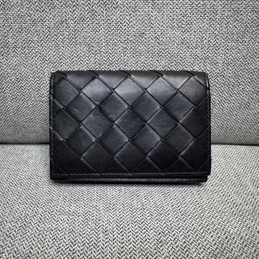 BOTTEGA VENETA イントレチャート カードケース 名刺⼊れ ブラック