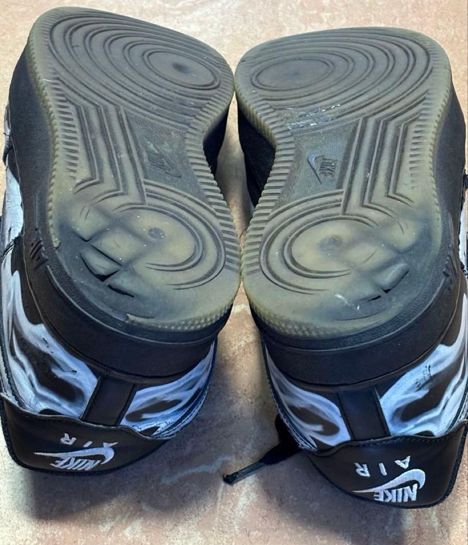 j【希少】Nike ナイキ エアフォース1 ブラックスケルトン 27.5