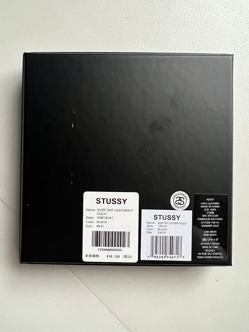 完売　Stussy SURF DOT LEATHER POUCH ケース