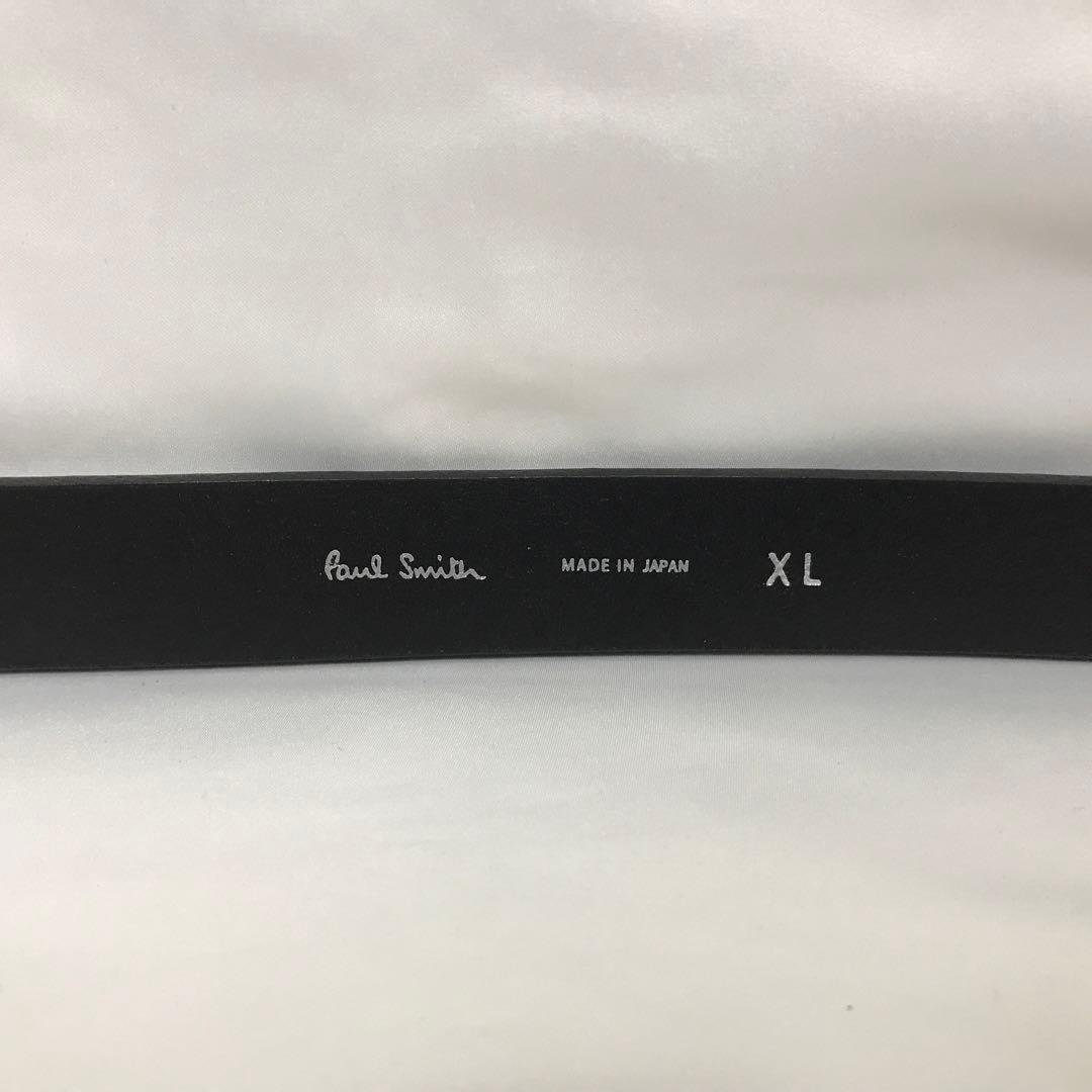 Paul Smith カラーステッチ エンボスロゴ ベルト ブラック XL