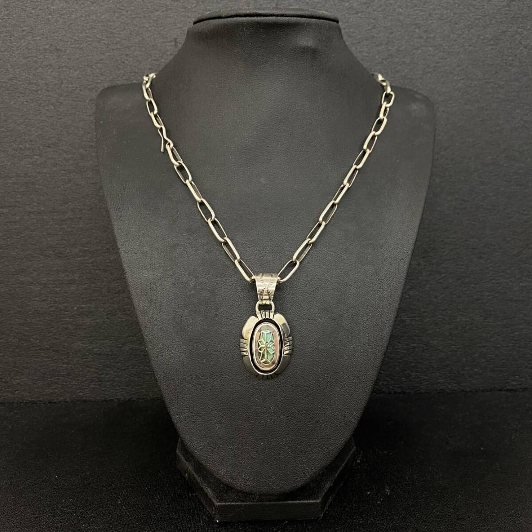 NAVAJO Herman Vandever シルバー ターコイズ ペンダント
