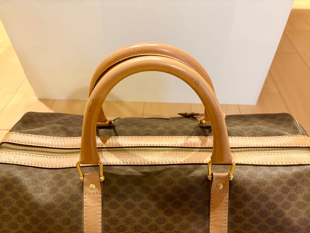 CELINE セリーヌ ボストンバッグ マカダム柄 オールドセリーヌ 鍵付き