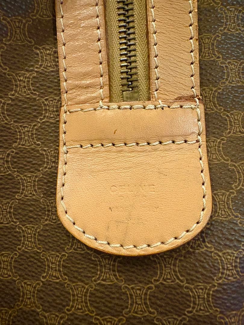 CELINE セリーヌ ボストンバッグ マカダム柄 オールドセリーヌ 鍵付き