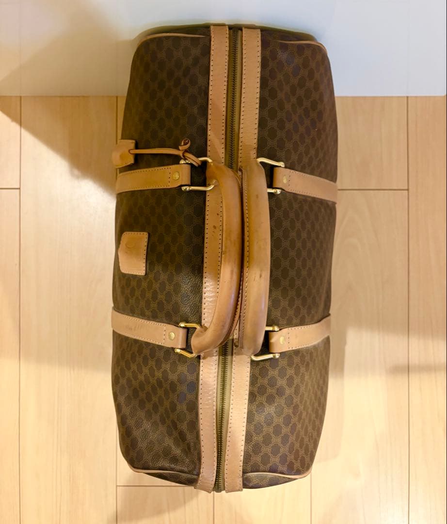 CELINE セリーヌ ボストンバッグ マカダム柄 オールドセリーヌ 鍵付き