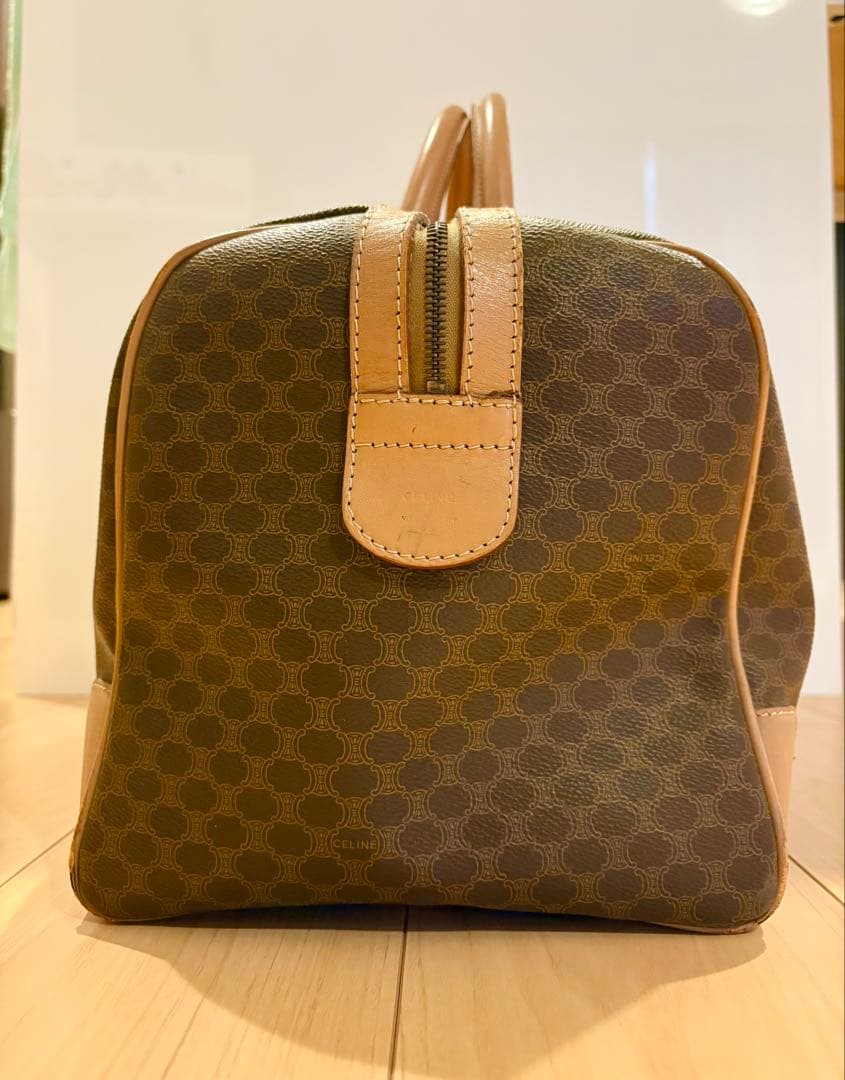 CELINE セリーヌ ボストンバッグ マカダム柄 オールドセリーヌ 鍵付き