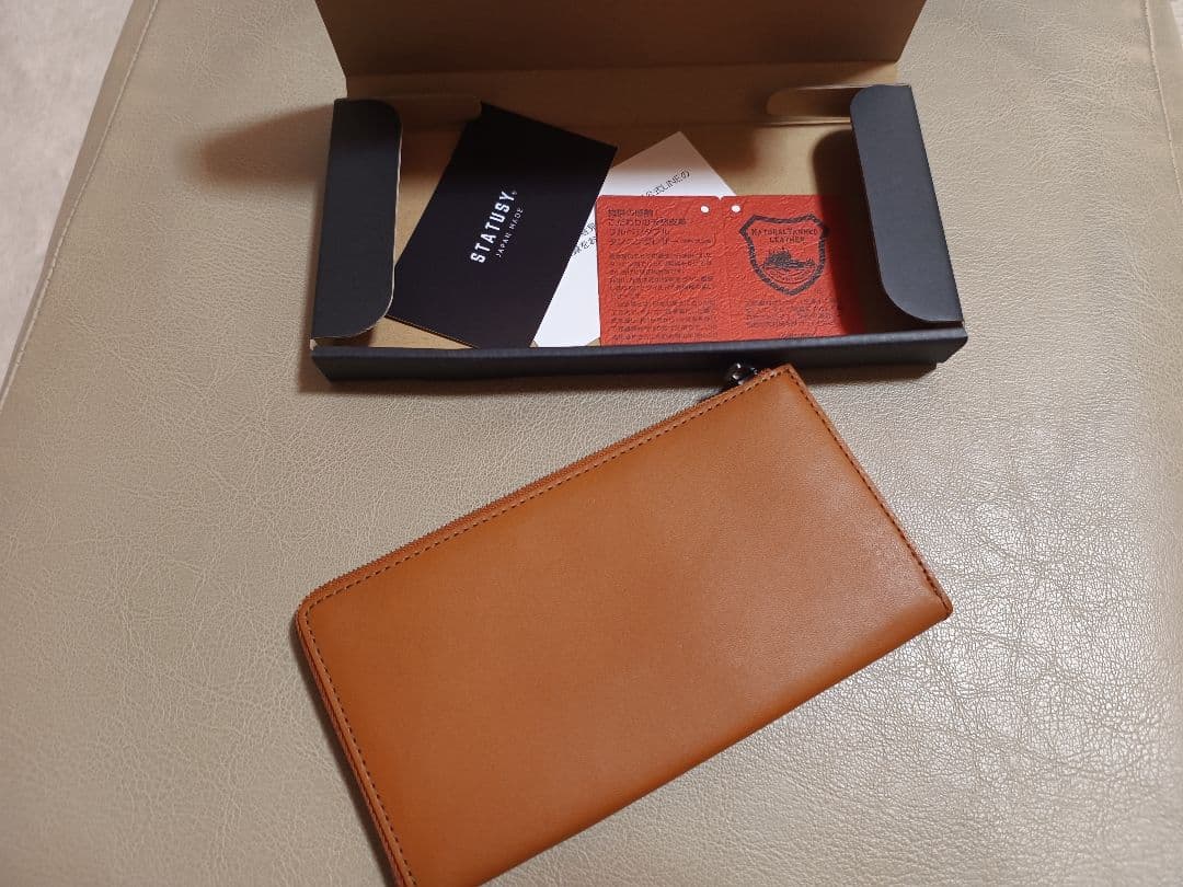 STATUSY il modo Air 長財布 キャメル（左利き用）