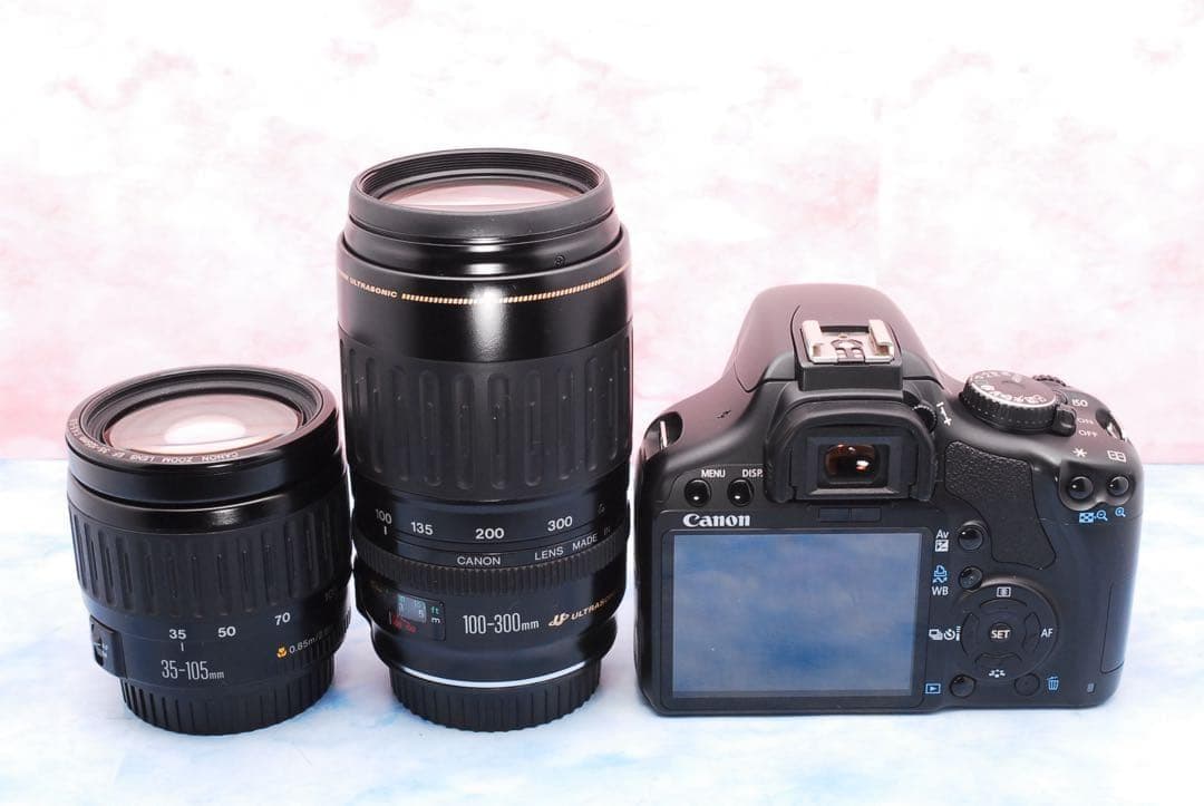 キャノン Kiss X2✨S数少✨一眼レフカメラ✨超望遠レンズ✨バッグ付♪