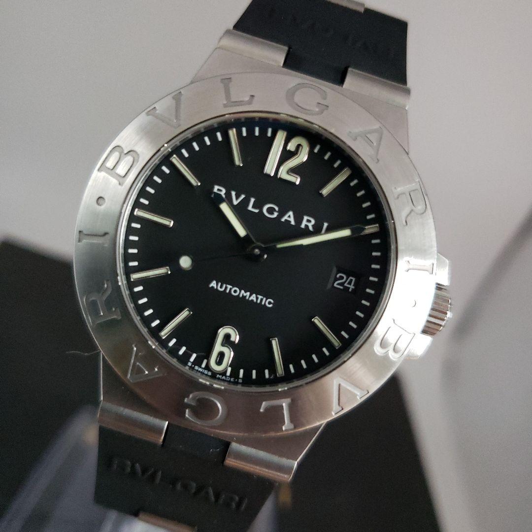 BVLGARI 自動巻き 腕時計 黒文字盤