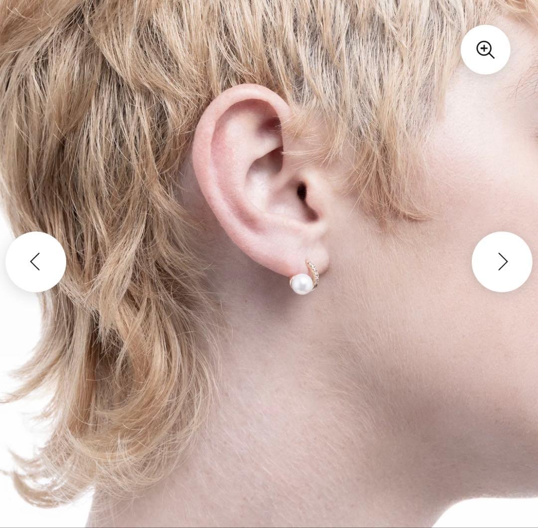 Hirotaka DROSERA ダイヤモンド アコヤパール ピアス 右耳用