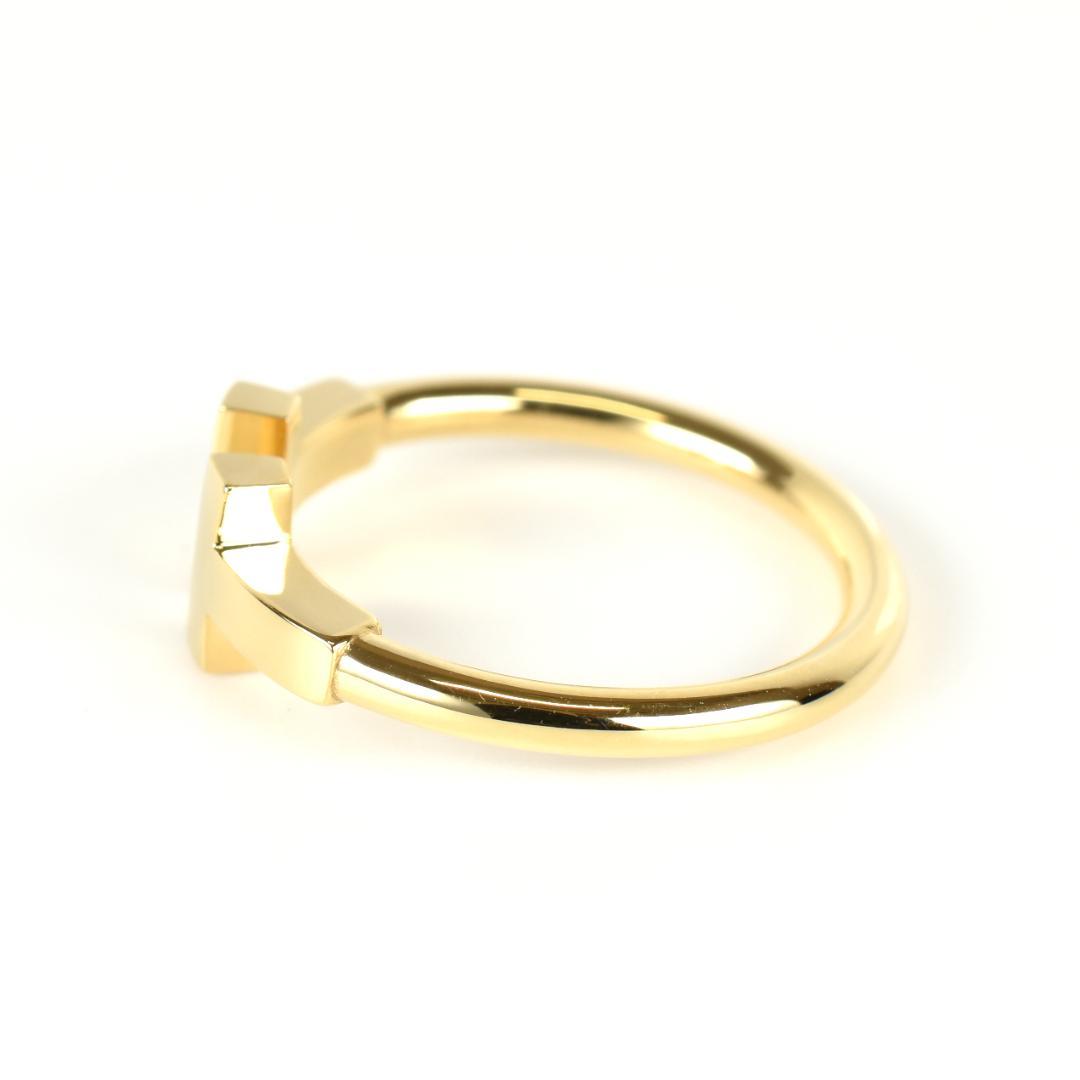 【新品仕上げ済】TIFFANYティファニー Tワイヤーイエローゴールドリング