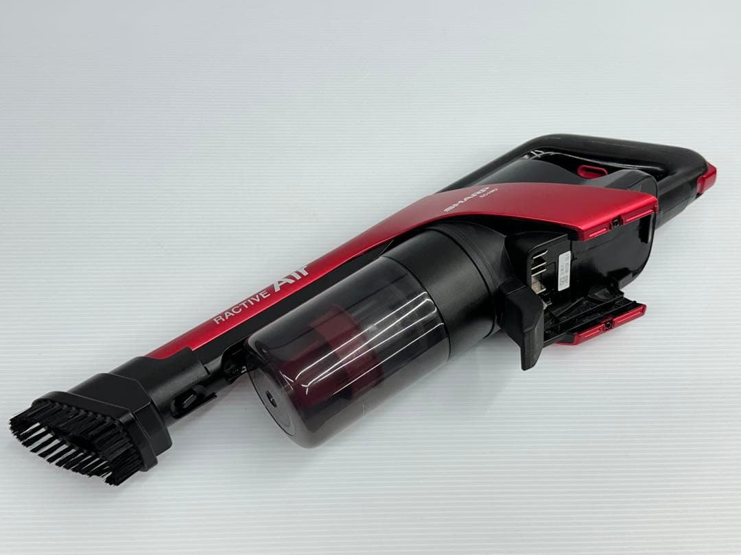充電器+純正バッテリー付き　シャープ　EC-SR7-P 掃除機　2022年製　赤