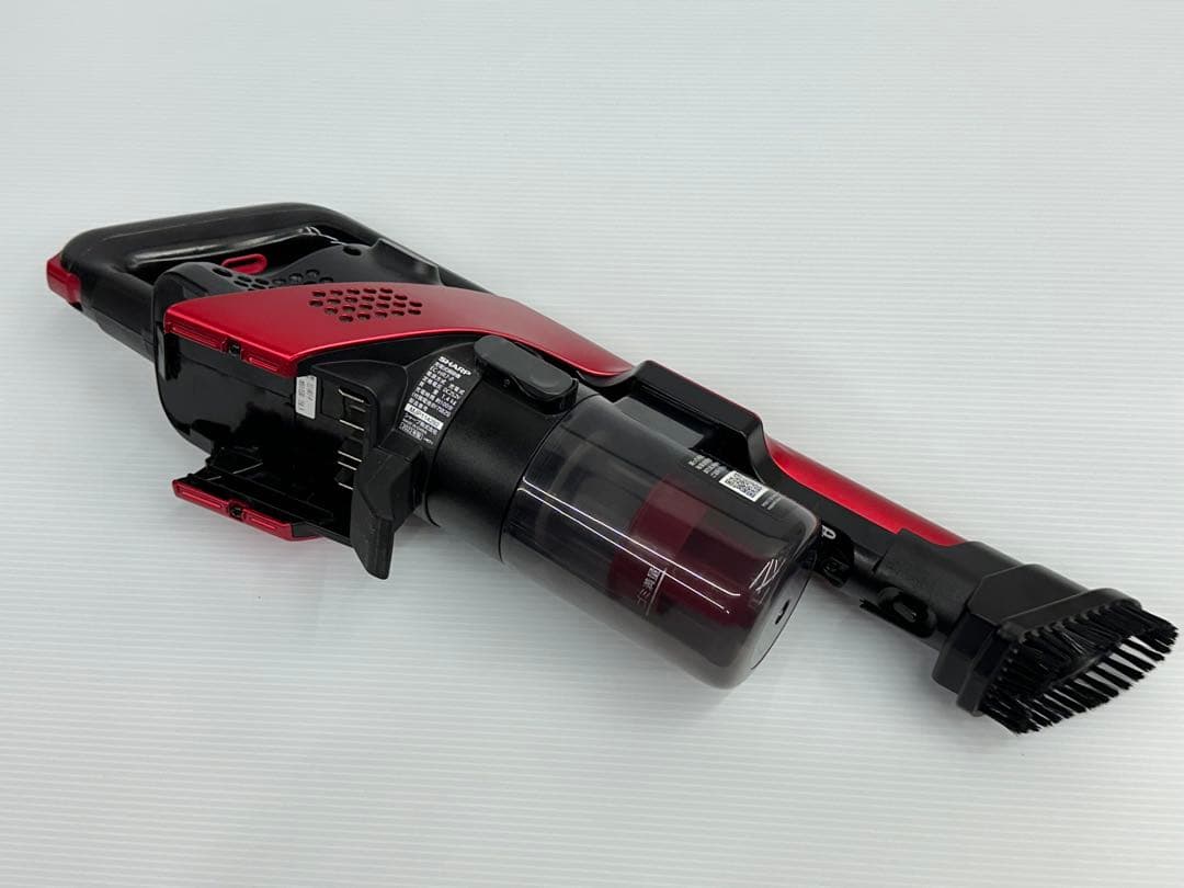 充電器+純正バッテリー付き　シャープ　EC-SR7-P 掃除機　2022年製　赤