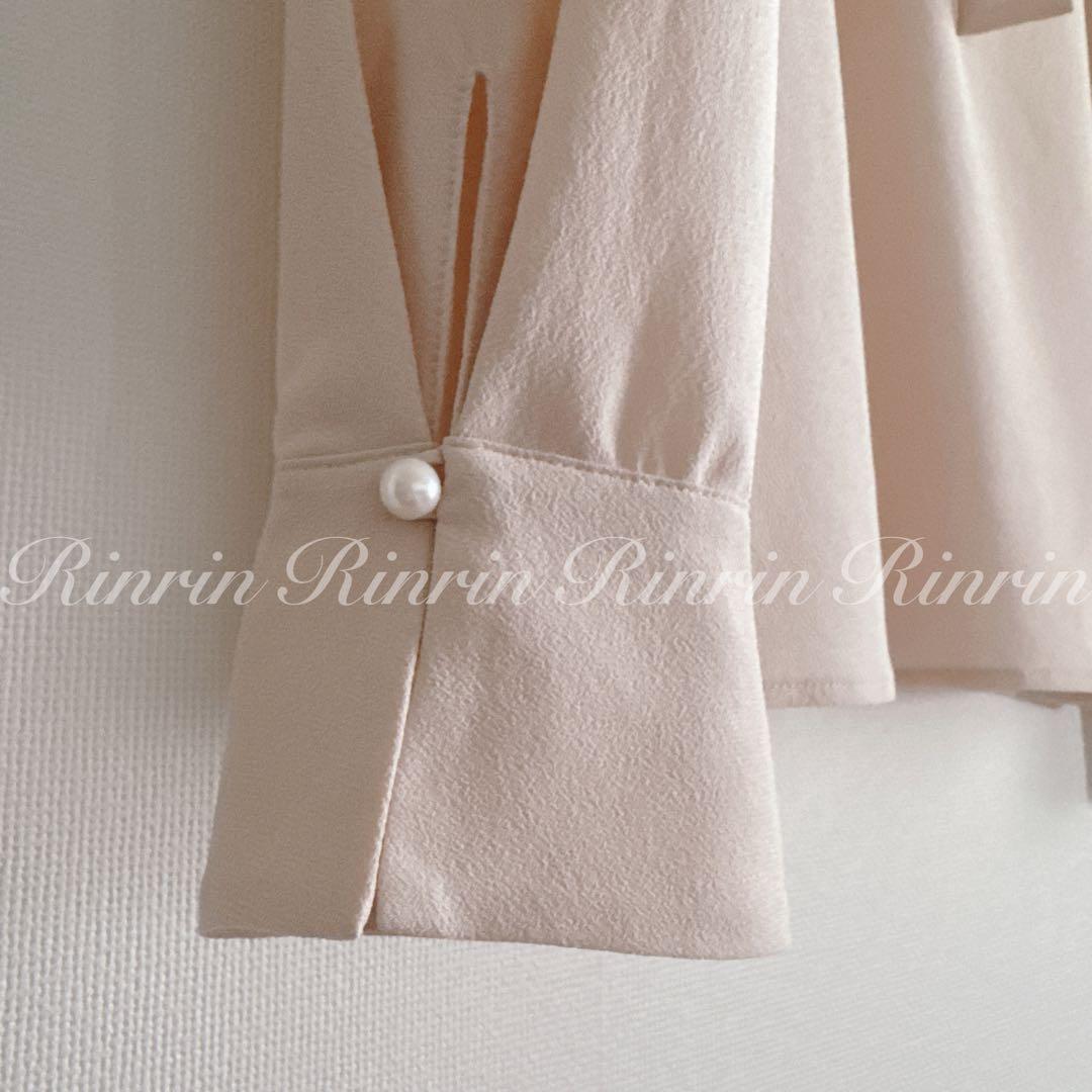 【美品】ANAYI ジョーゼットボウタイブラウス 38