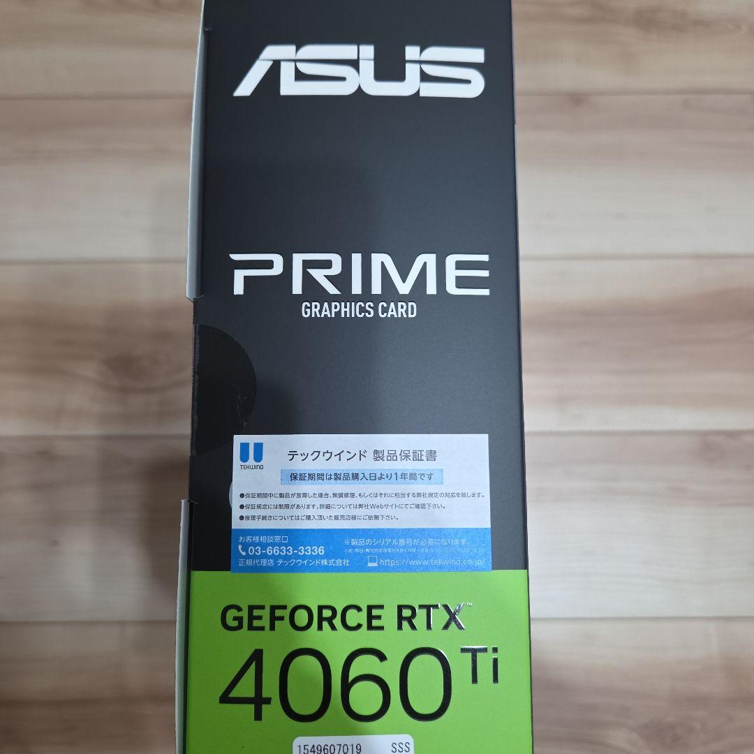 ASUS GeForce RTX 4060 Ti OC 8GB【美品】