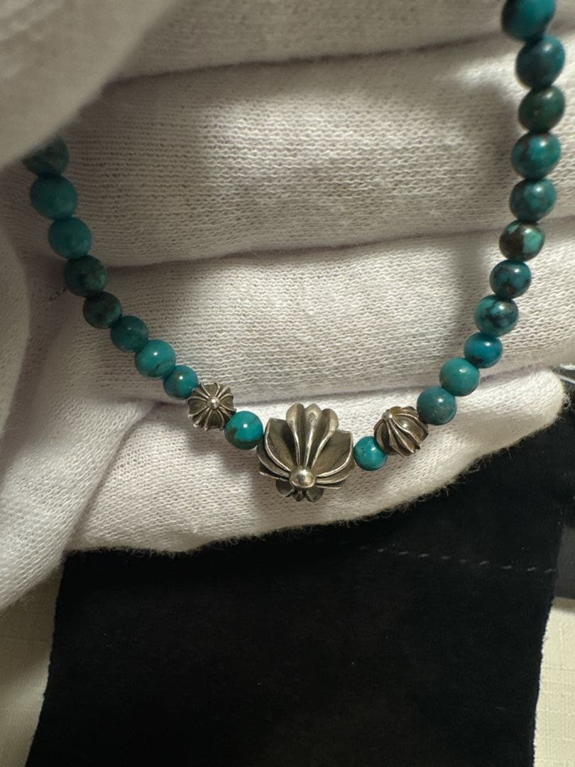 22日限定値下げ　クロムハーツ ビーズブレスレット ターコイズ 4MM