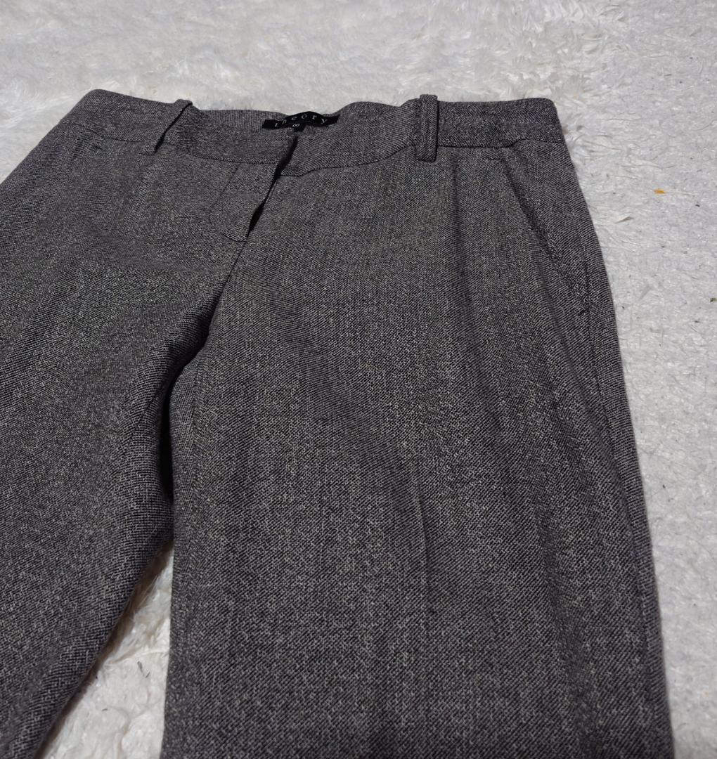 theory セオリー グレー ツイード パンツスーツ 上下 S 美品