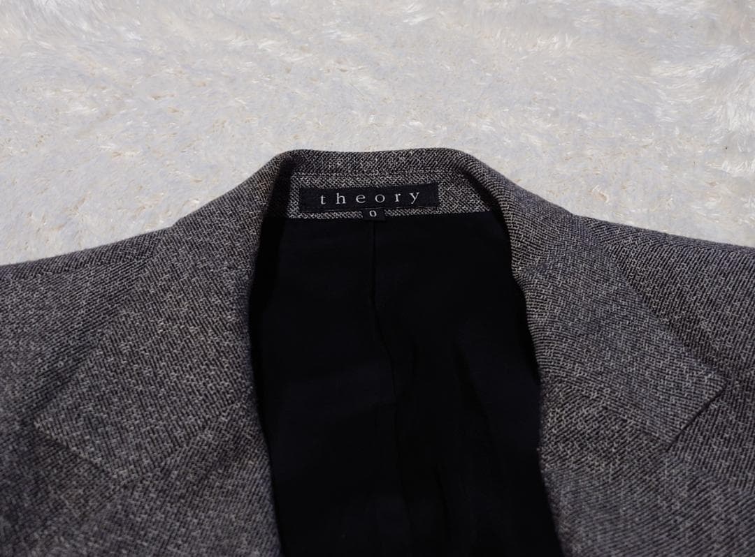 theory セオリー グレー ツイード パンツスーツ 上下 S 美品