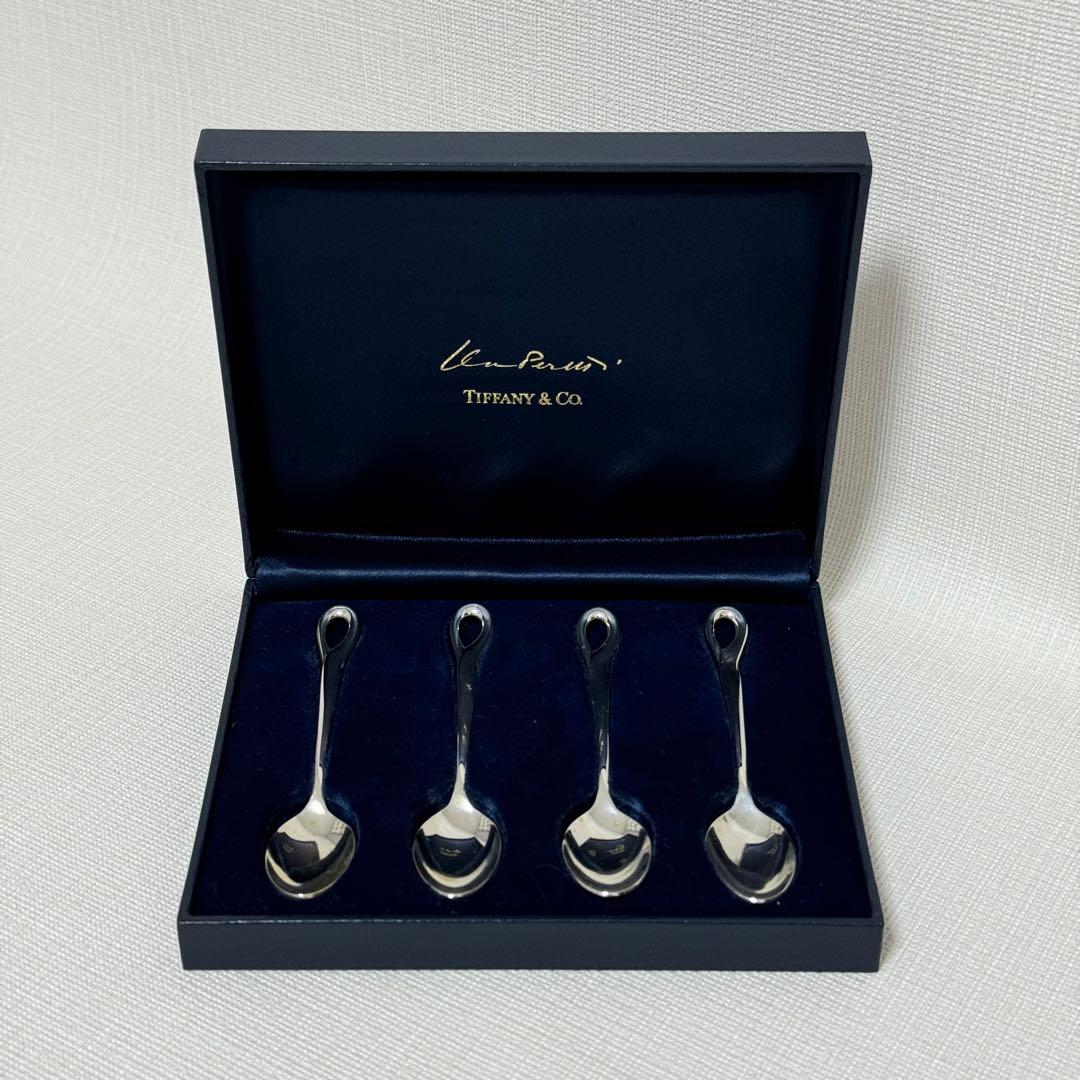 【希少】TIFFANY ティファニー 銀製 デミタス スプーン 4本 セット