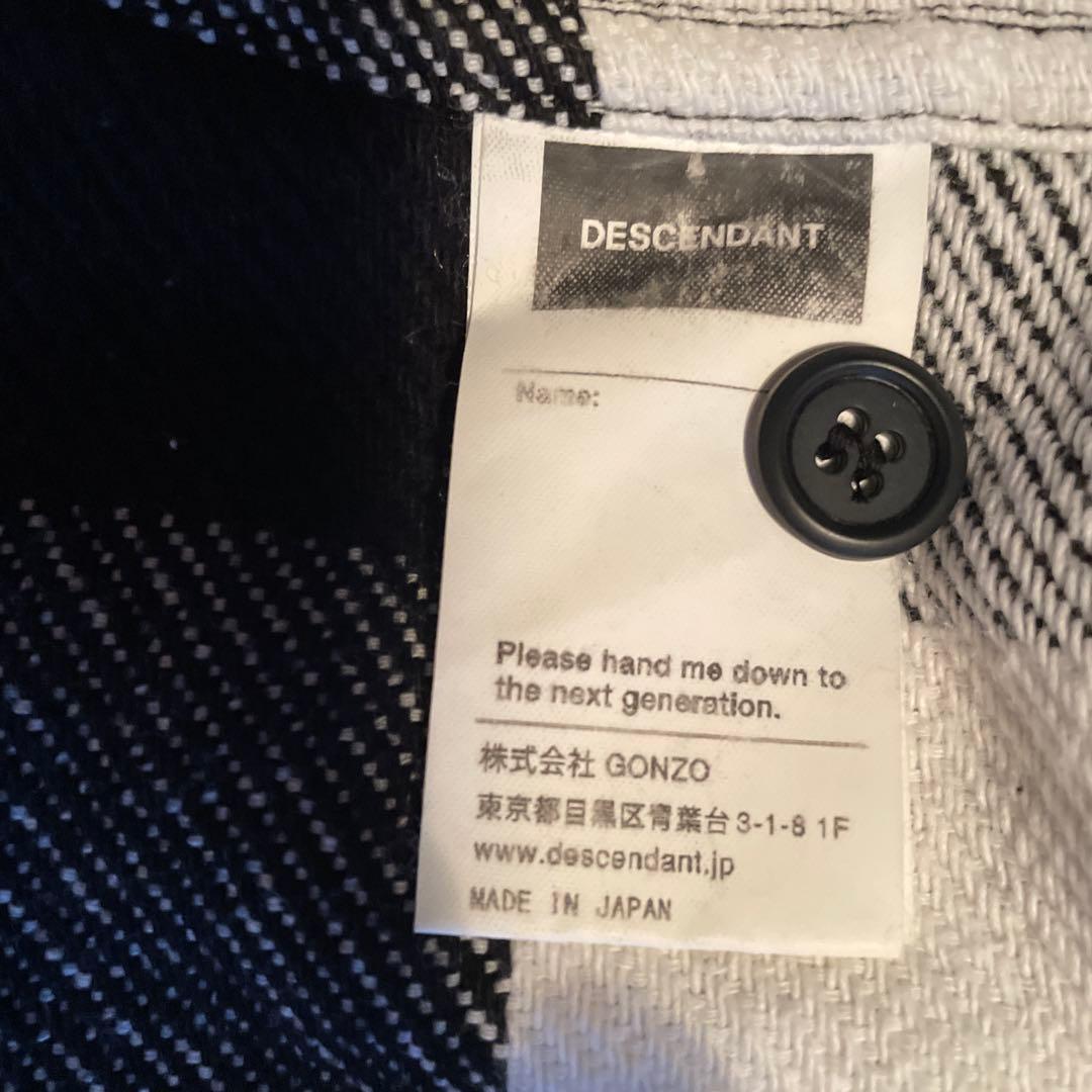 レアdescendant VANNING CHECK LS SHIRT黒白　2