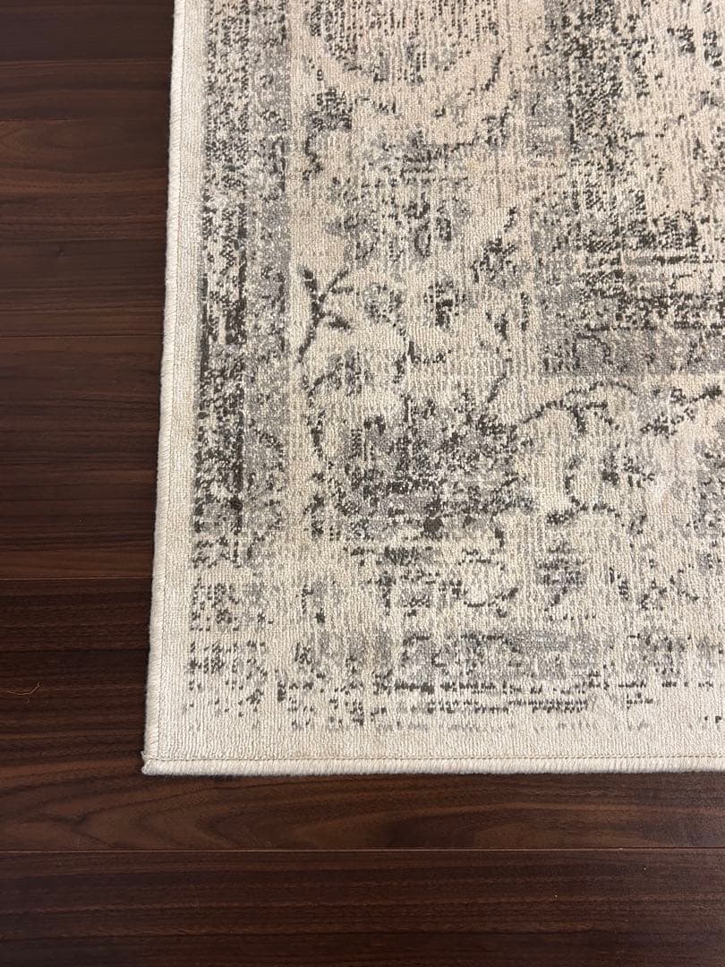 ヴィンテージ調ラグ ベージュ グレー