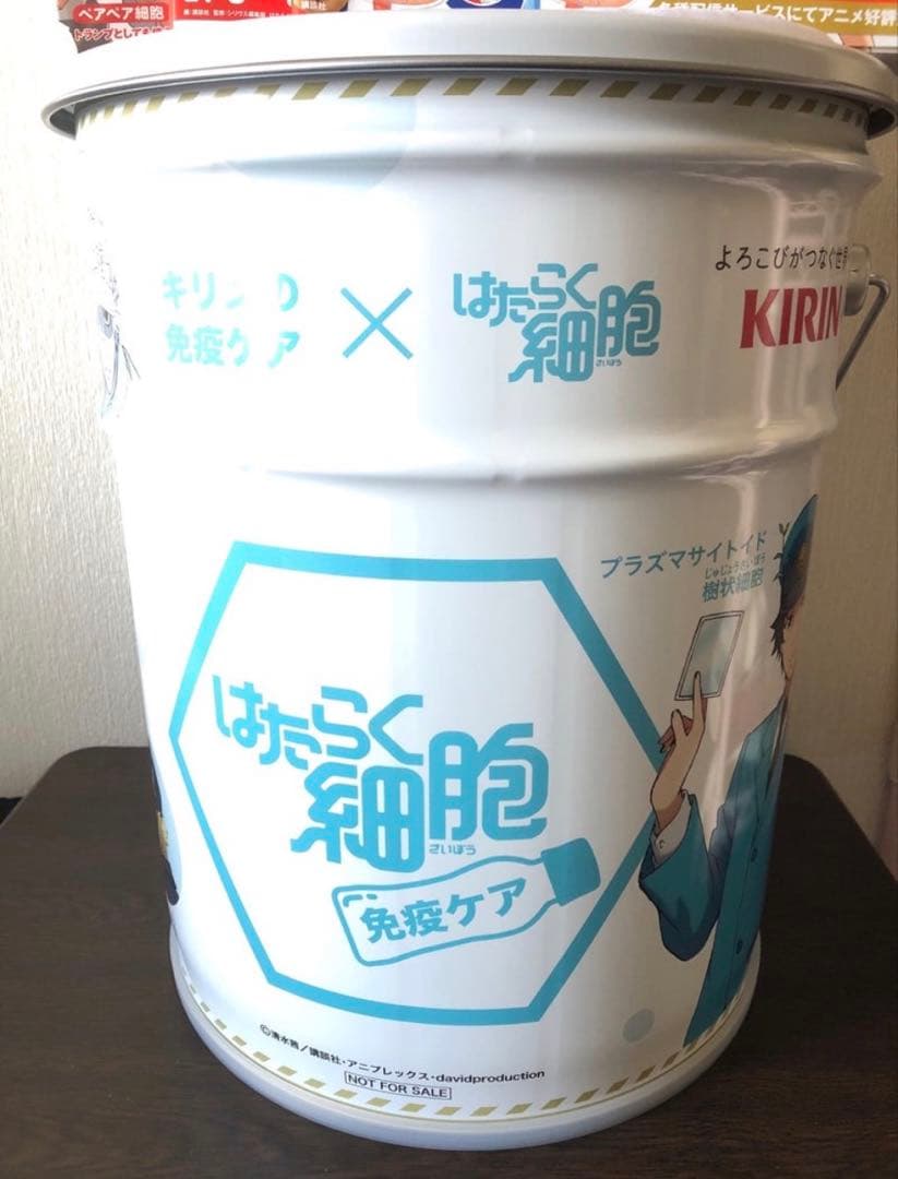 め*も様 最安値　はたらく細胞　免疫謎解きキャンペーンA賞　オリジナルペール缶