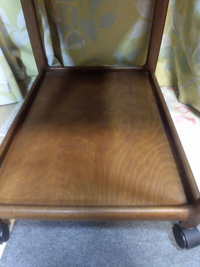 ワゴンカリモクキッチンワゴン 木製 3段 キャスター付き 配膳上げ膳 値下げ不可