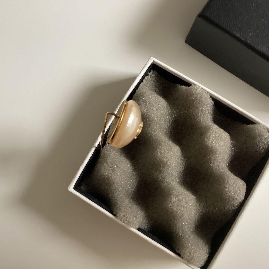 CHANEL ヴィンテージ ピンブローチ フェイクパール ゴールド ココマーク