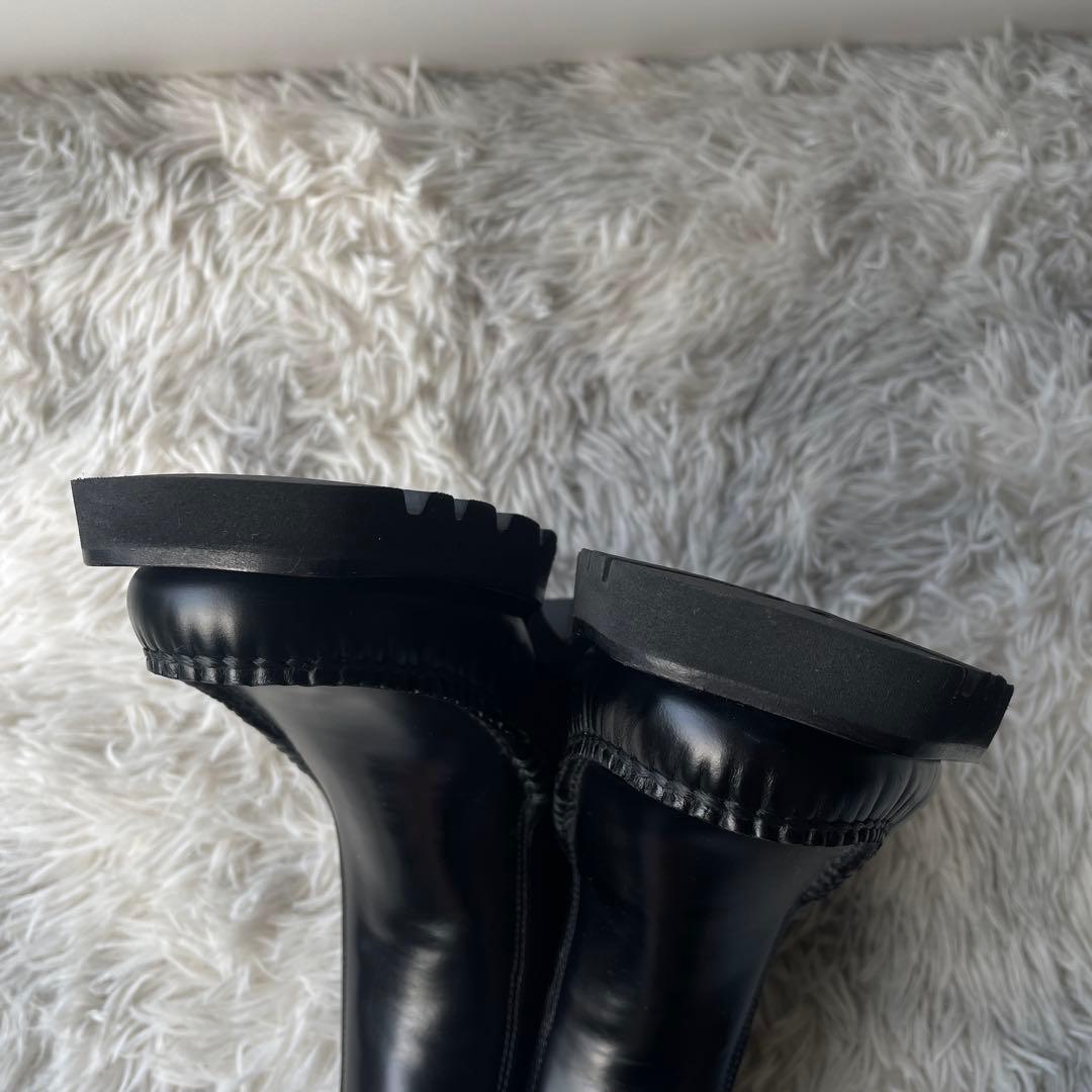 【ほぼ未使用】へリュー サイドゴアブーツ 36 ブラック