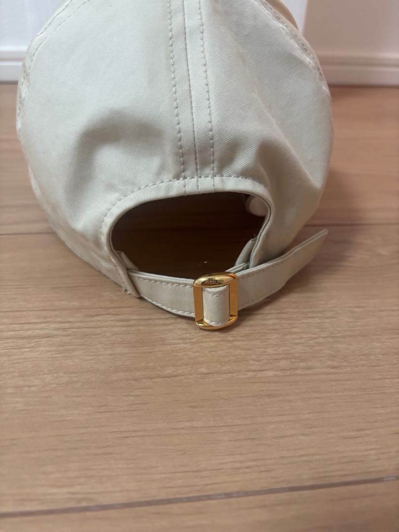 【あんず】セリーヌ　バニラ　キャップ　L ホワイト　ベージュ