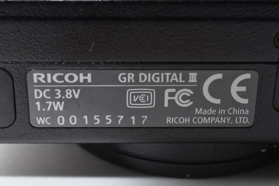 リコー　RICOH GR DIGITALⅢ 《ショット数2467回》 1492