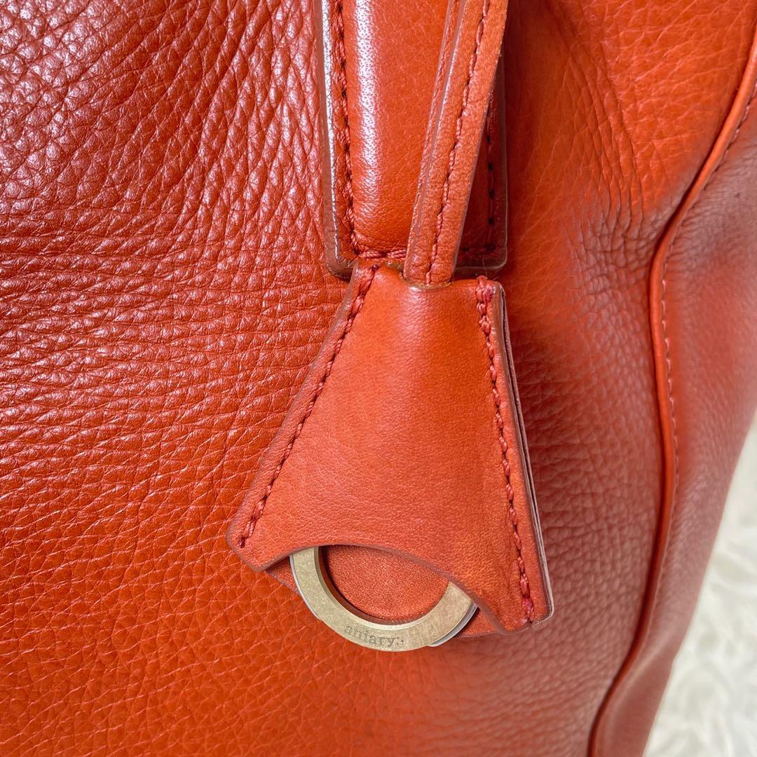 aniaryアニアリ ブラウンレザートートバッグA4収納可能 肩掛け可能