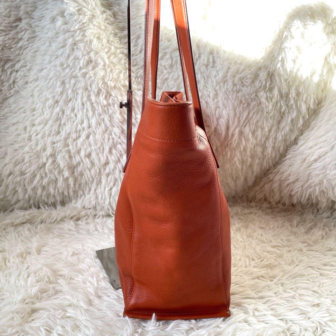 aniaryアニアリ ブラウンレザートートバッグA4収納可能 肩掛け可能