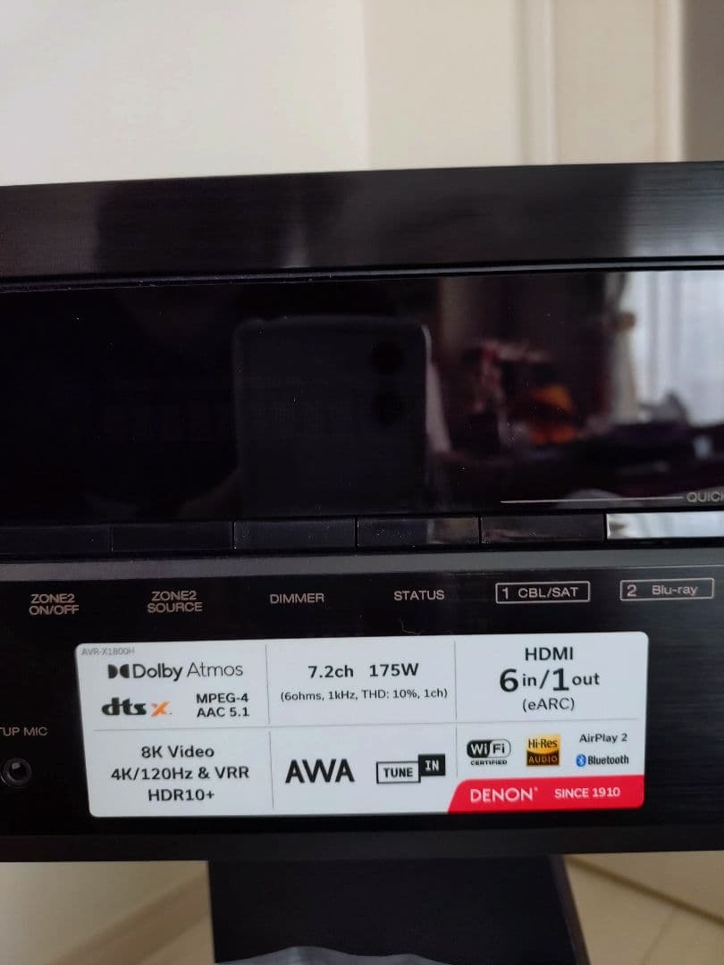 【2024年製・美品】デノン AVR-X1800HK 7.2ch AVアンプ