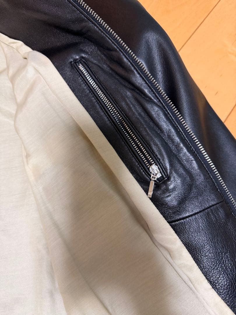 NANO UNIVERSE シングルライダース　ボンバージャケット ブラック