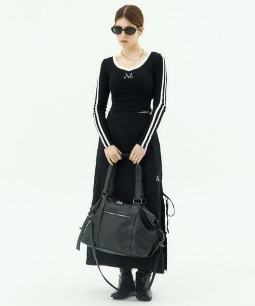 韓国 MUCENT ムセント プライムリンクルレザートートバッグ