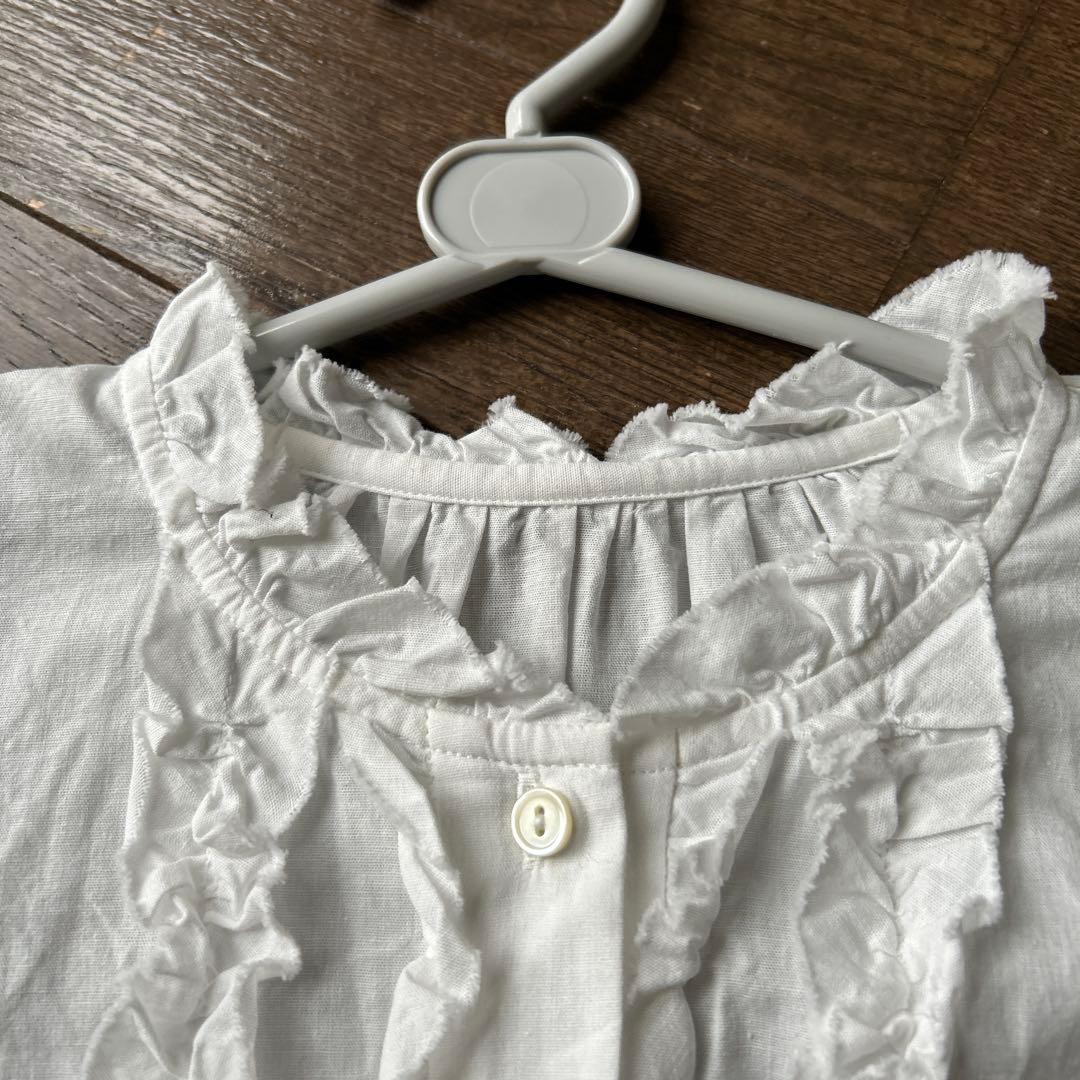 ワッシャーフリルブラウス　白　即完売　予約購入　ジャーナルスタンダードラックス