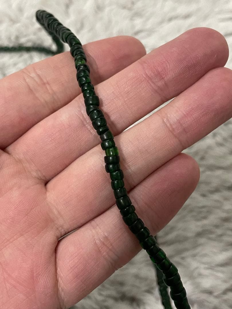 ヴェネチア産希少グリーン アンティークビーズ ネックレス　goros ゴローズ