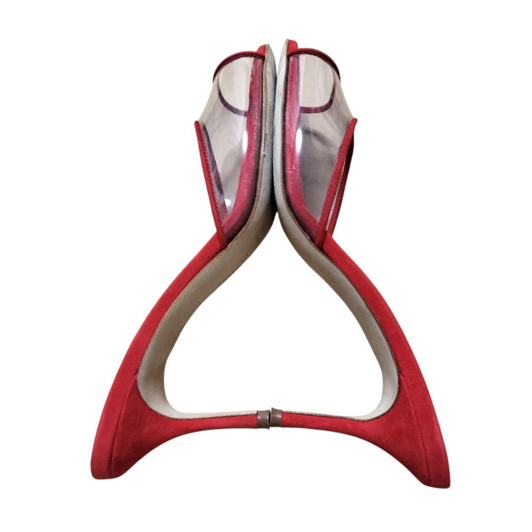 【美品・箱付き】マノロブラニク サンダル ミュール レッド 赤 22.5cm相当