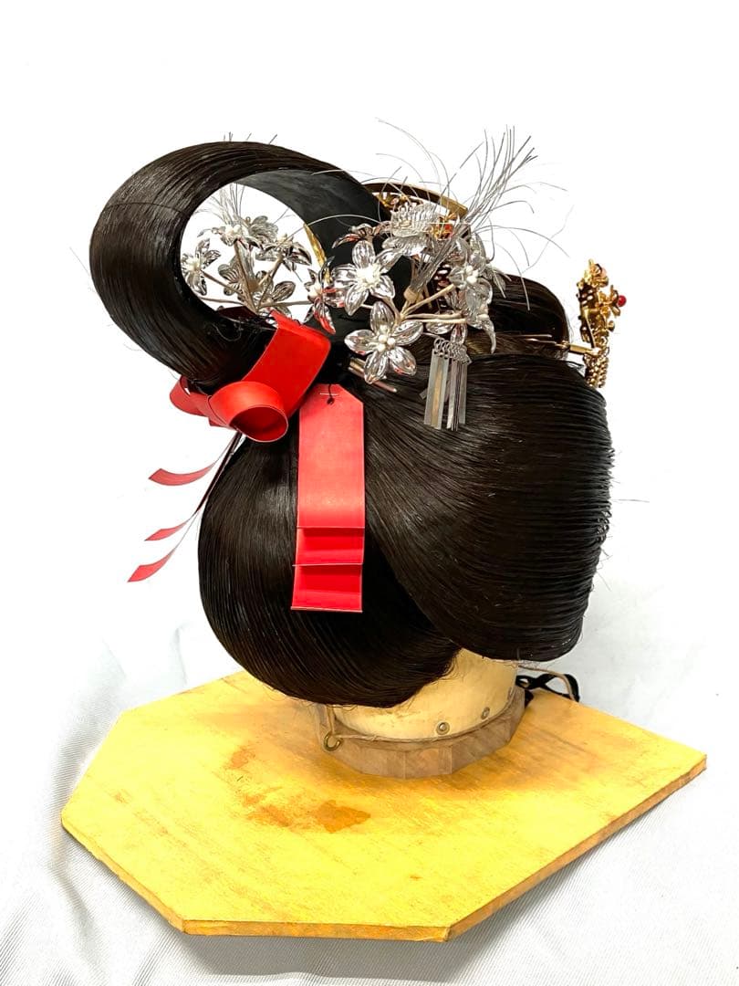 吹き輪、半かつら(網無しタイプ)中古舞踊かつら、日本髪かつら、大衆演劇かつら