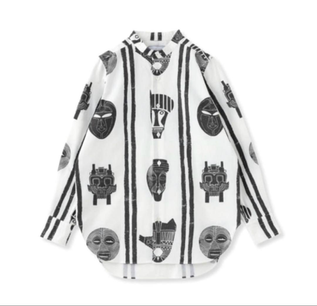 美品　ten ロンハーマン　アフリカンマスクプリントシャツ